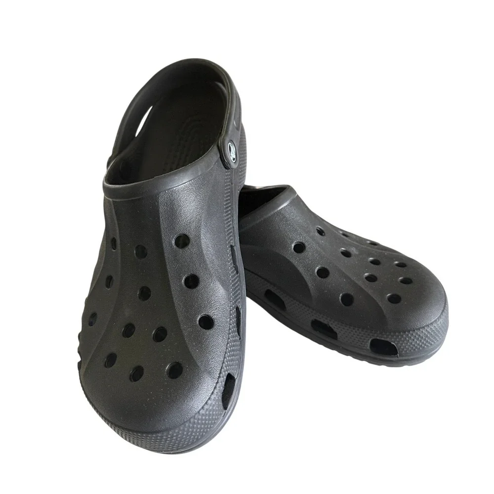 Crocs Baya Clog Mens 11 Black Excellent Lightweight Breathable Water Shoes